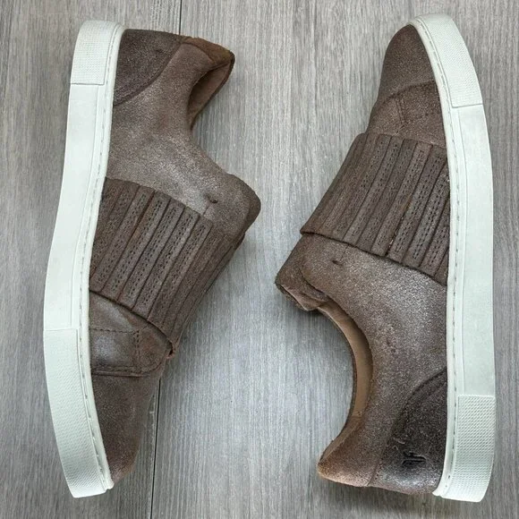 Frye Shoes Womens 8M Ivy Gore Leather Casual Slip On Sneakers Brown 3470375-CHO - Picture 8 of 11